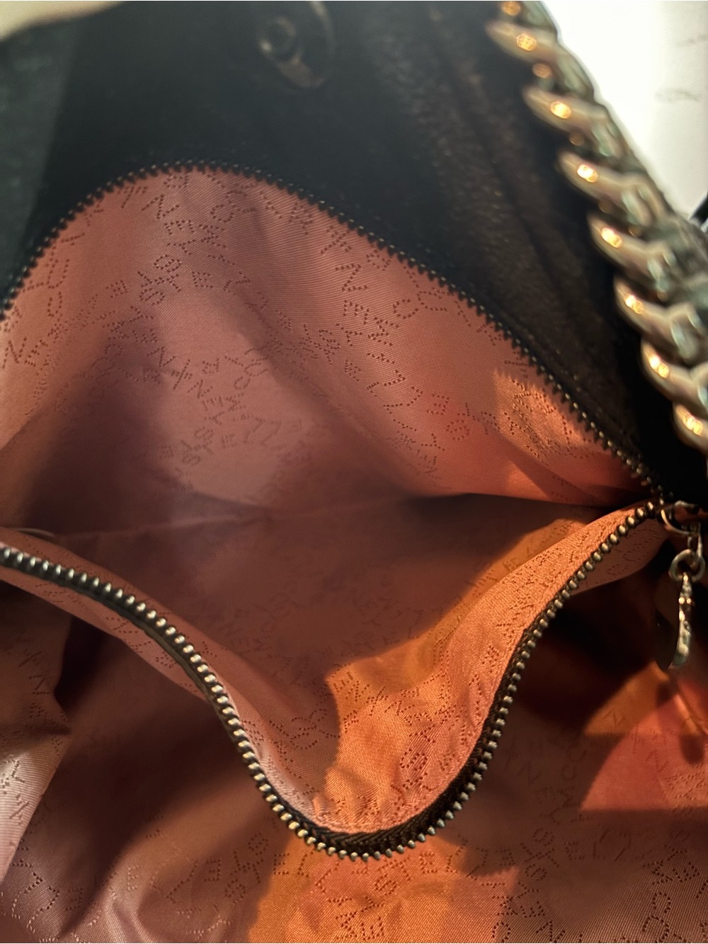 Stella McCartney Falabella Shaggy Deer East West Shopper Tote - Black/Silver - Picture 9 of 15